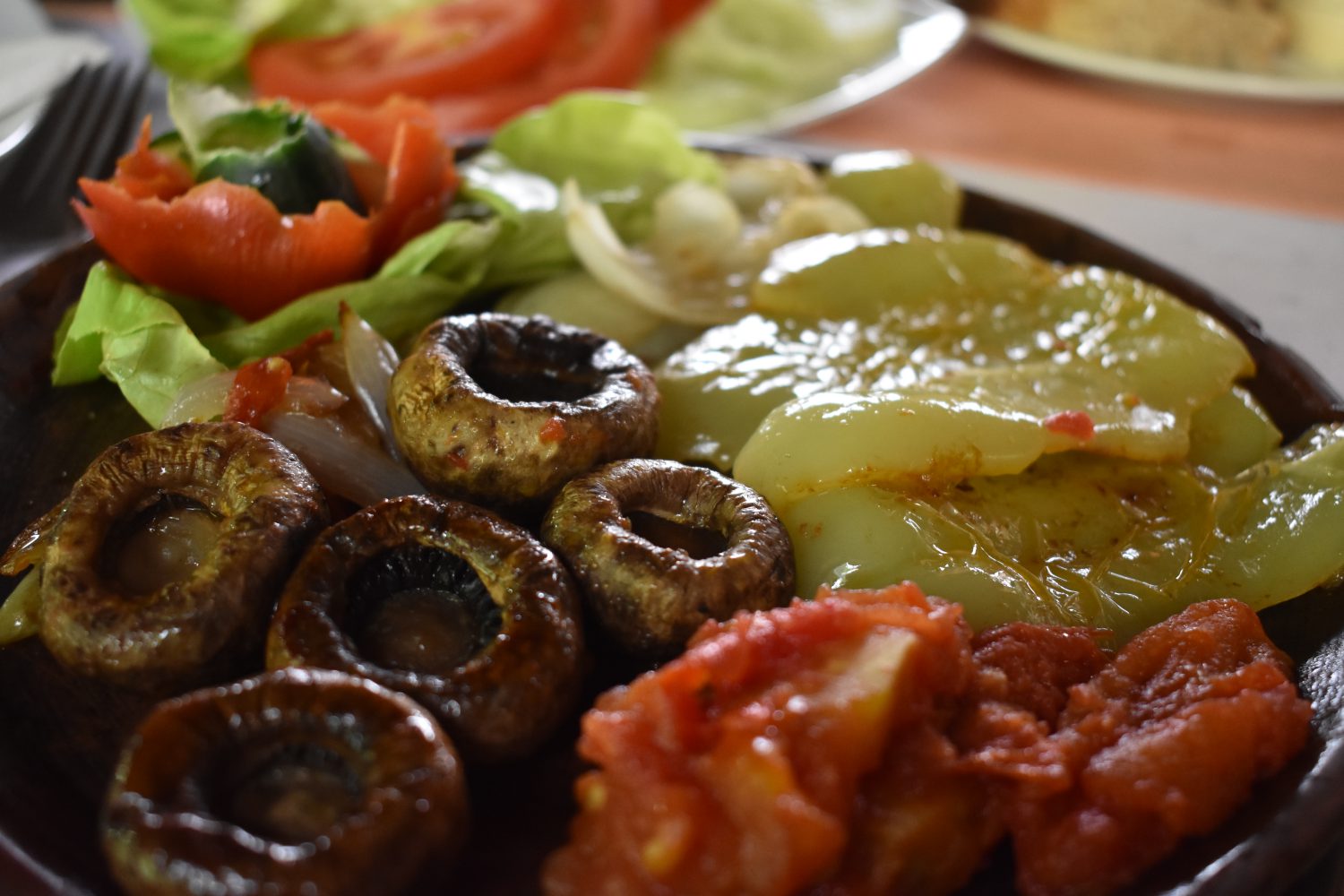 Traditional Bosnian dolma served on a plate