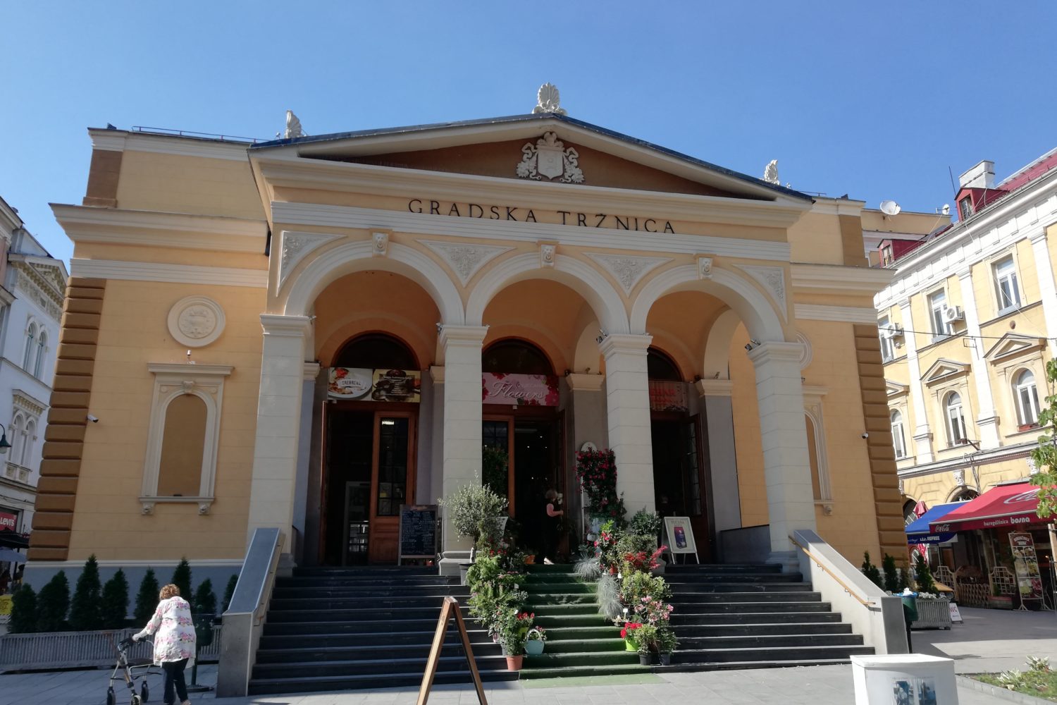 Main market building in Sarajevo, an architectural landmark
