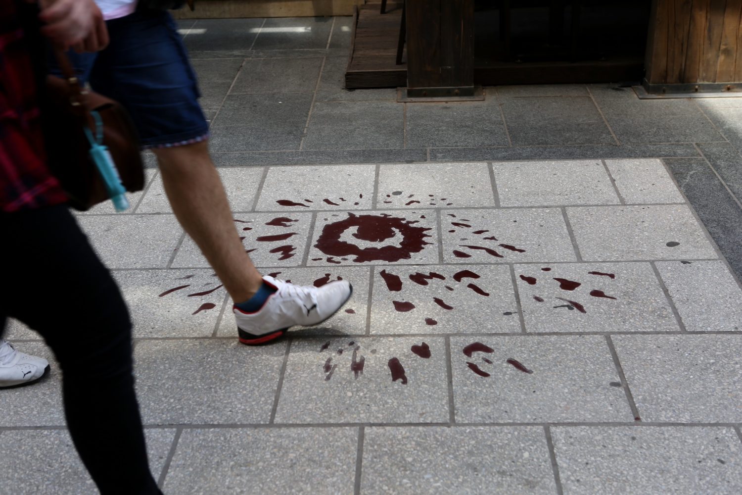 Sarajevo Rose on Ferhadija Street, a memorial to those killed during the siege