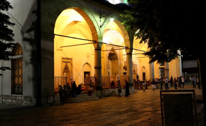 Night prayer (Isha) at Begova Mosque in Sarajevo