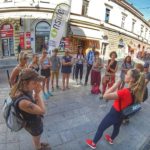 Group of tourists on a Free Walking Tour in Sarajevo